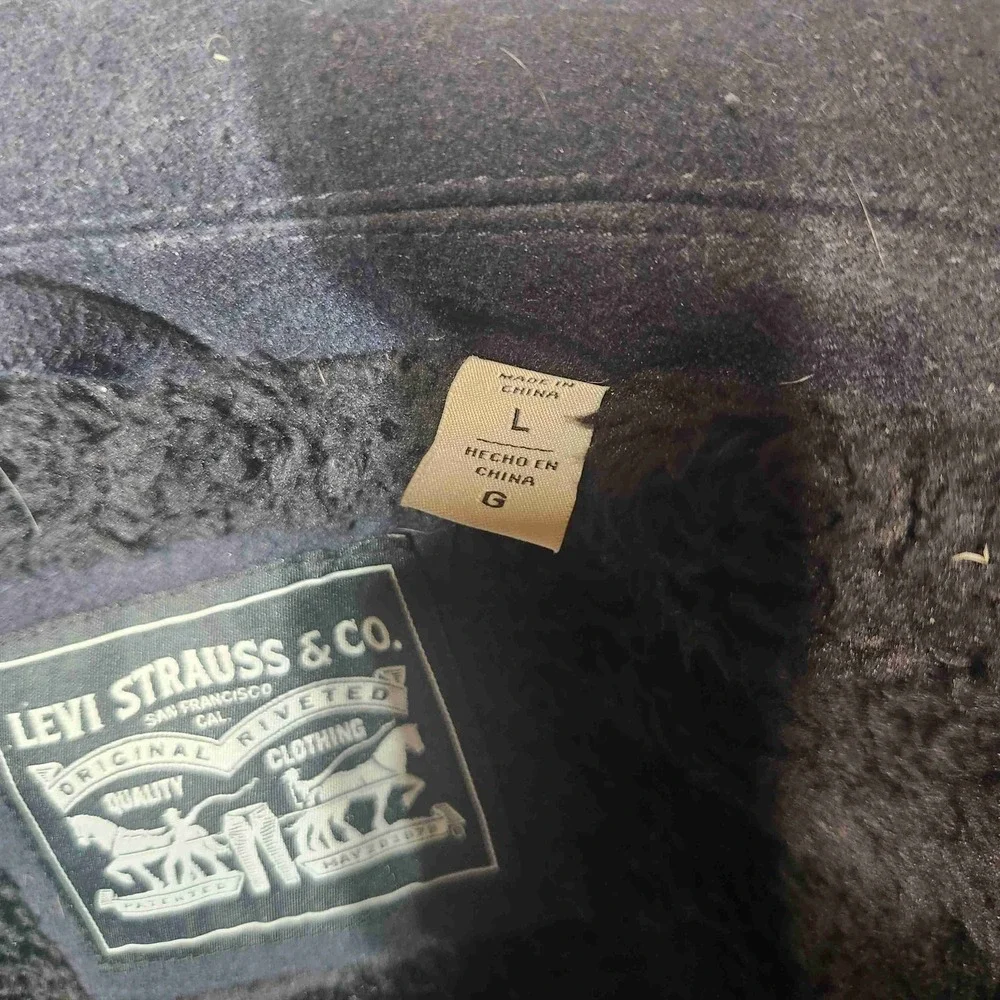 Levi's‎ Mens Wool-Feel Jacket Sherpa Fleece Lined Coat Sz Large